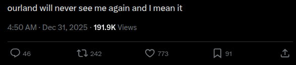 An X user on OurLand