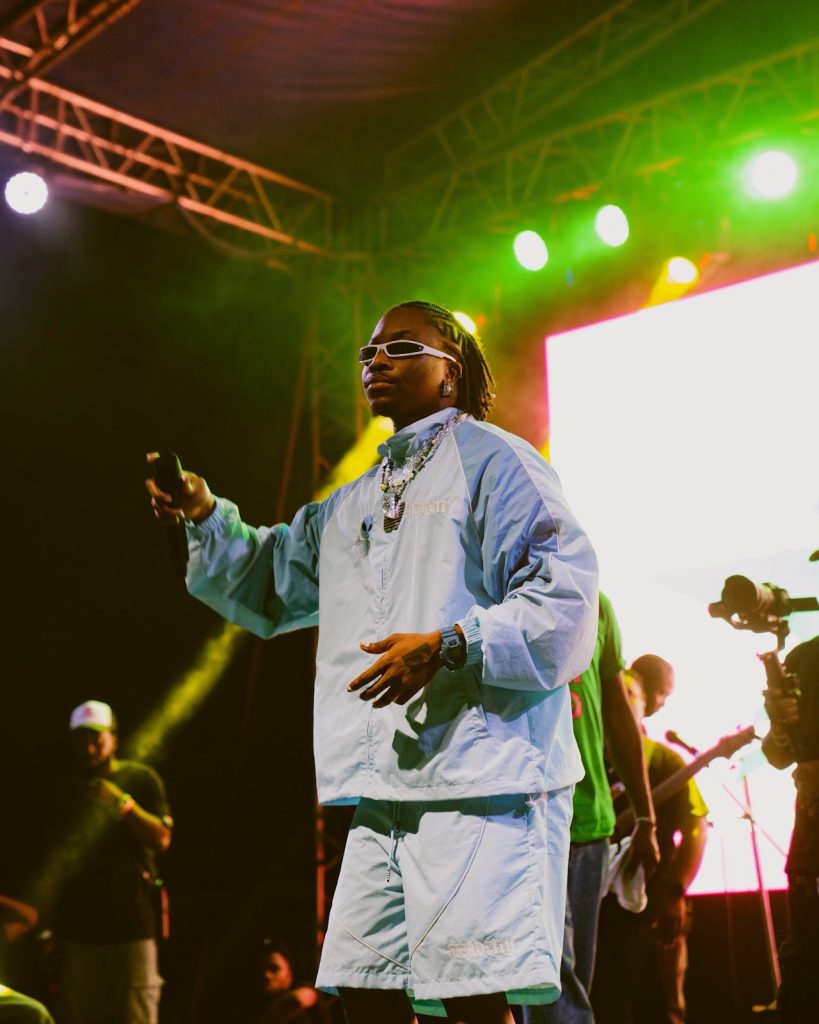 Oxlade performing at OurLand by 24thregen via Instagram